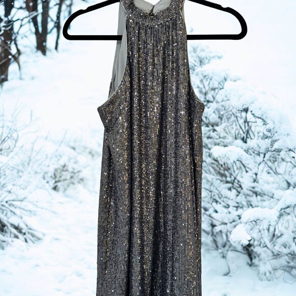 Gorgeous Loft Silver/Grey Sequin Dress – Size Small NWT - Picture 1 of 8